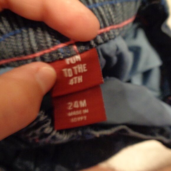 4th Of July Baby Girls Denim Skirt Skort Size 24 M - Picture 6 of 6